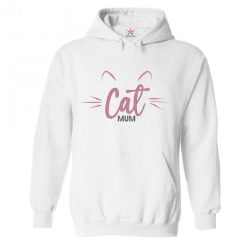 Cat Mum Classic Womens Kids and Adults Pullover Hoodie For Cat Lovers						 									 									